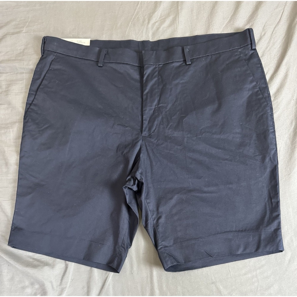 Uniqlo Men's XXL Navy Blue  Stretch Slim Fit Shorts 39-42 Cotton Spandex NWT